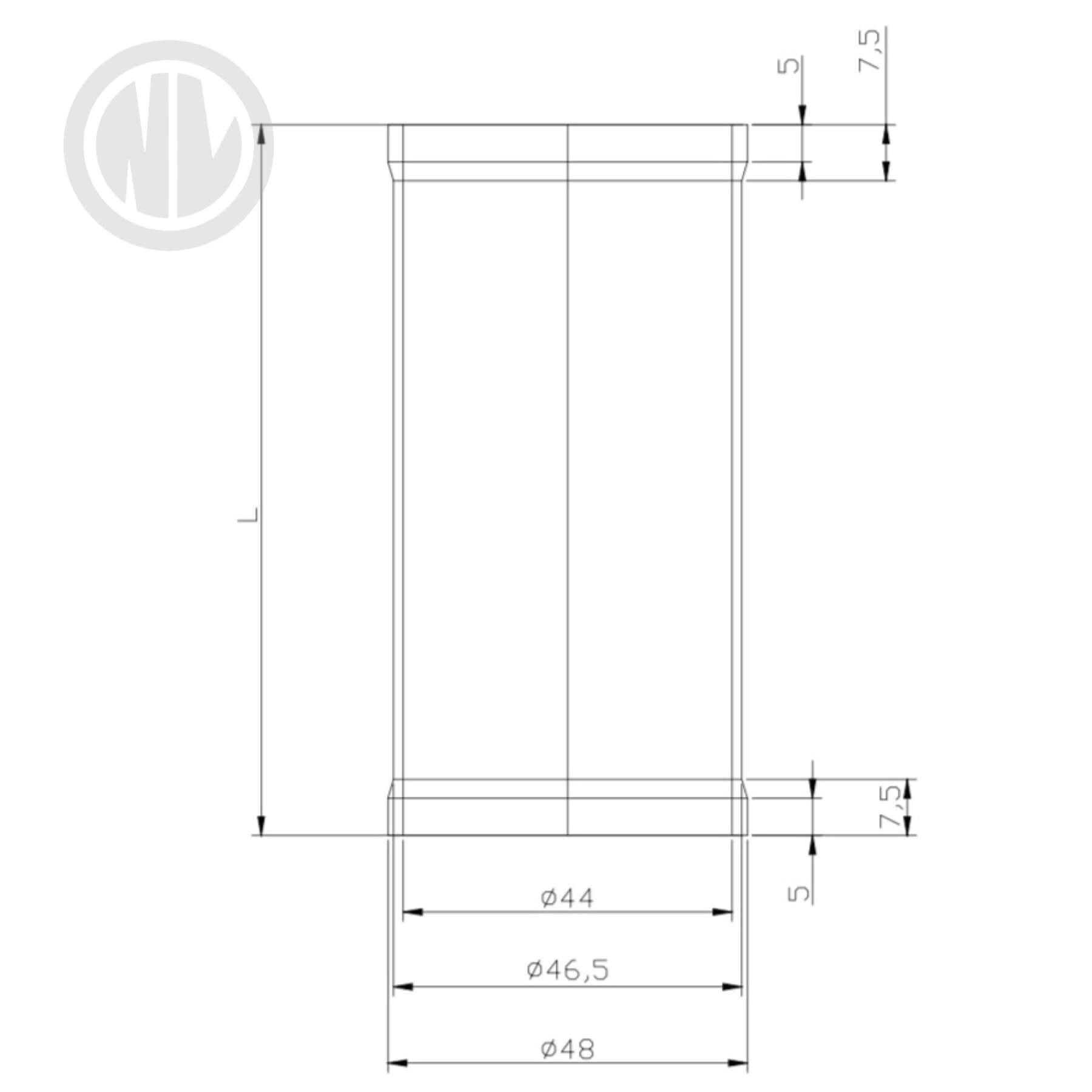 HT-007 CRMO Ø48x46.5x44x Length