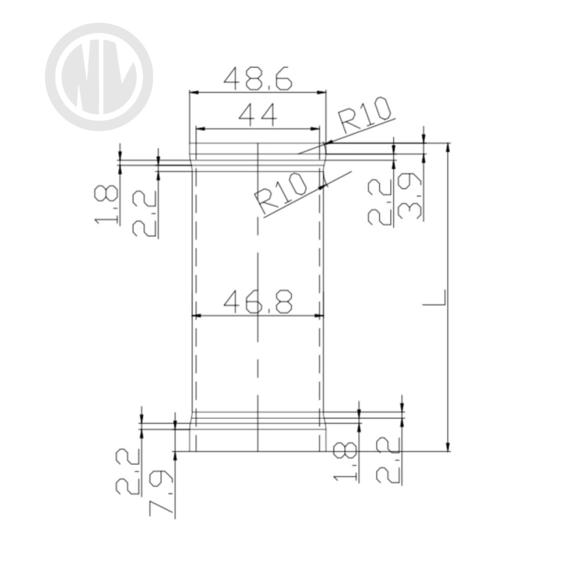 HT-005 CRMO Ø48.6X46.8x44x Length