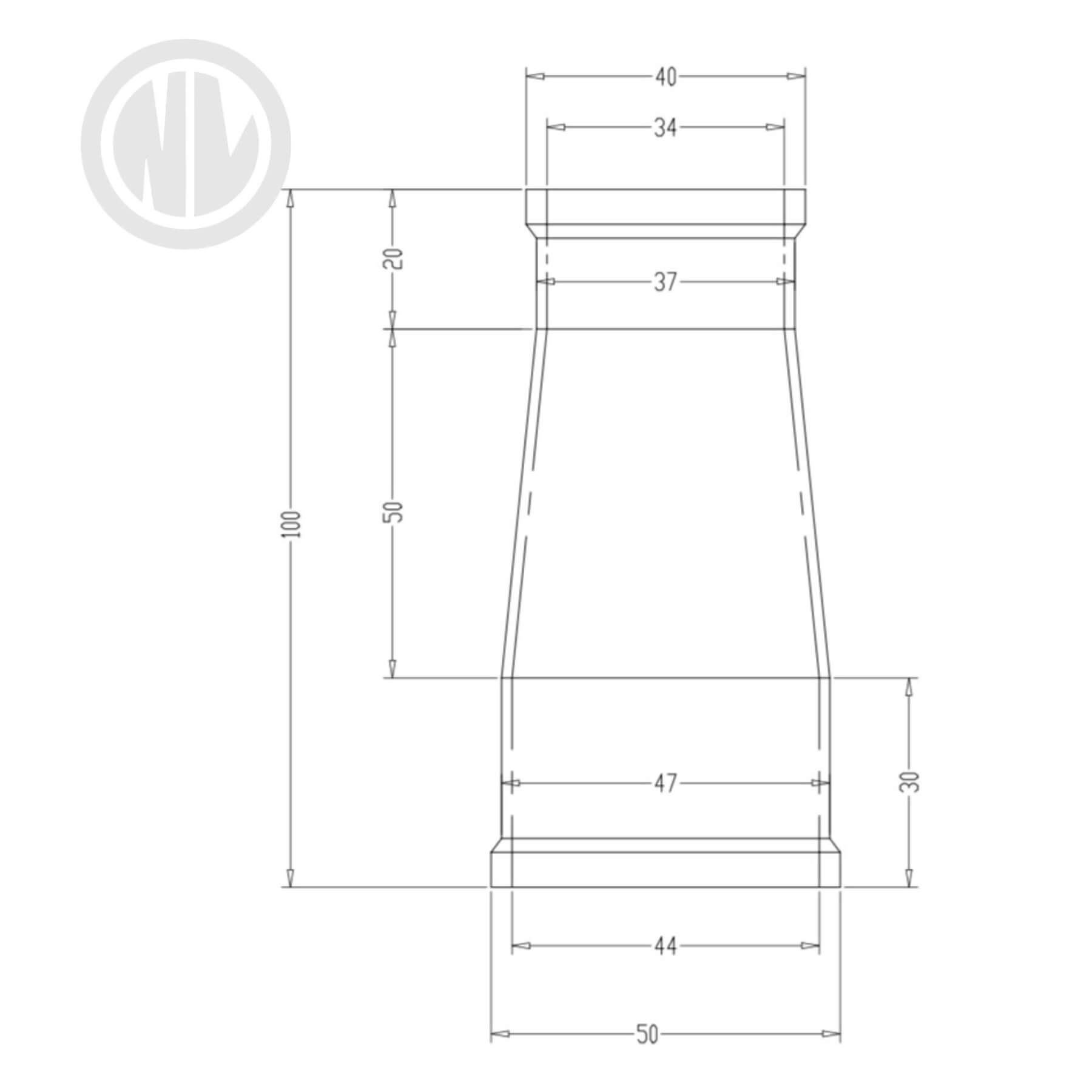 HT-011 CRMOØ50x40x Length